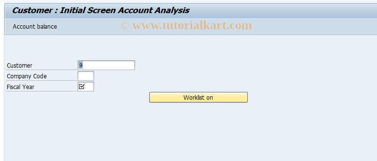 SAP TCode FD11 - Customer Account Analysis