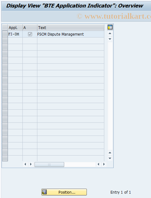 SAP TCode FDM_CUST00 - Activate Dispute Management
