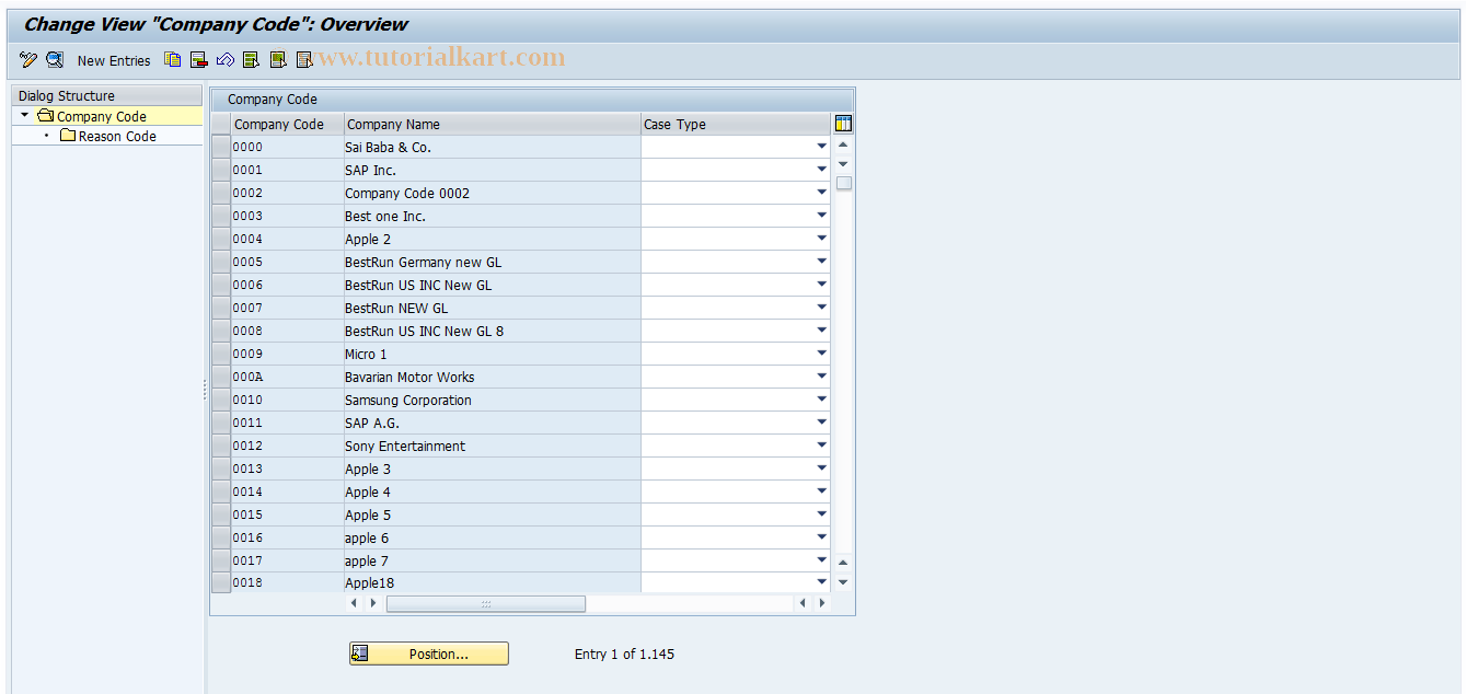 SAP TCode FDM_CUST01 - Create Default Vals for Dispute Case