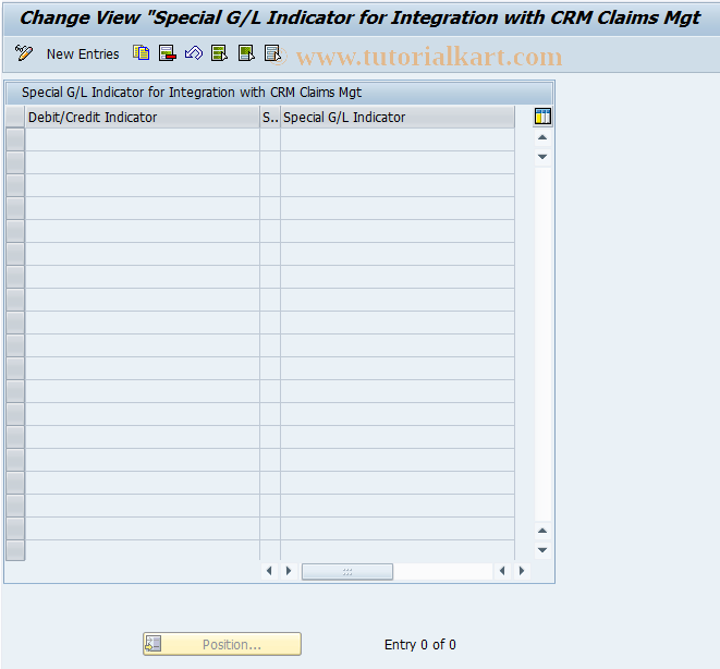SAP TCode FDM_CUST22 - CCM Special G/L Indicators