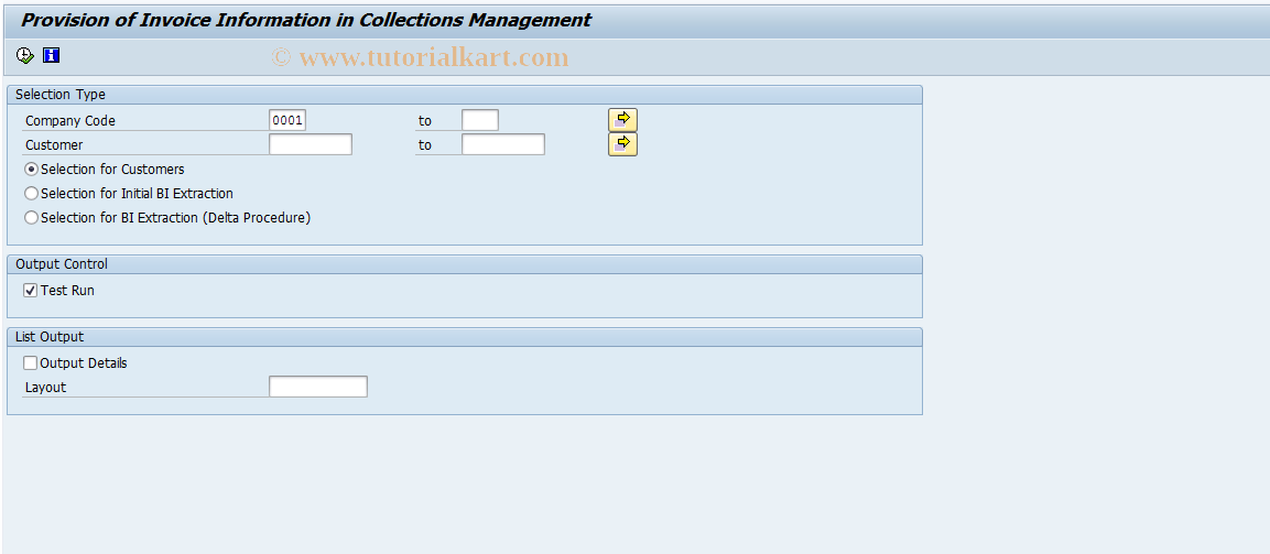 SAP TCode FDM_INV_MEM - Provision of Invoice Data