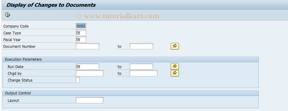 SAP TCode FDM_LDDB_DISP - Display of Changes to Documents