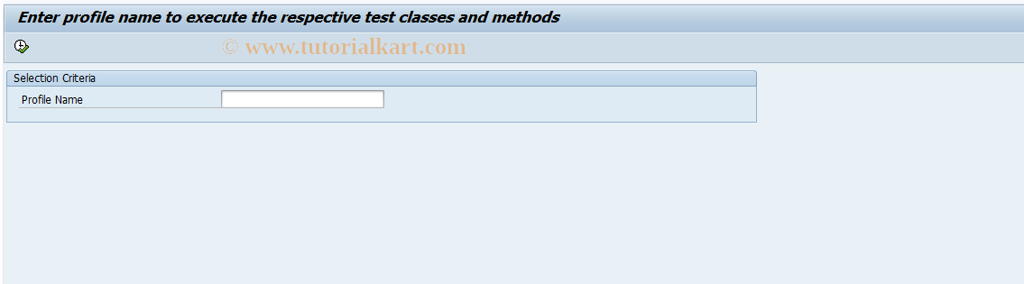 SAP TCode FDT_TEST_SUITE - Profile-Based Test Execution