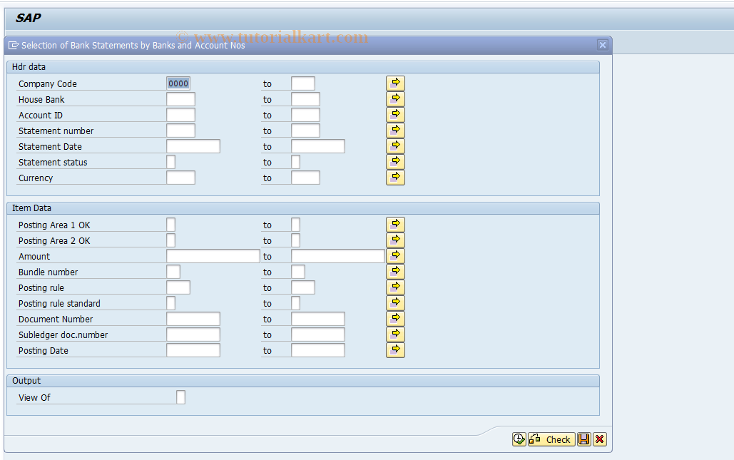 SAP TCode FEBA_ACCOUNT_BALANCE - Display Account Balance