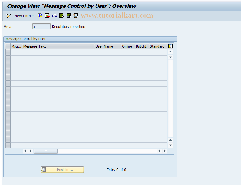 SAP TCode FECC - Control of messages by the user