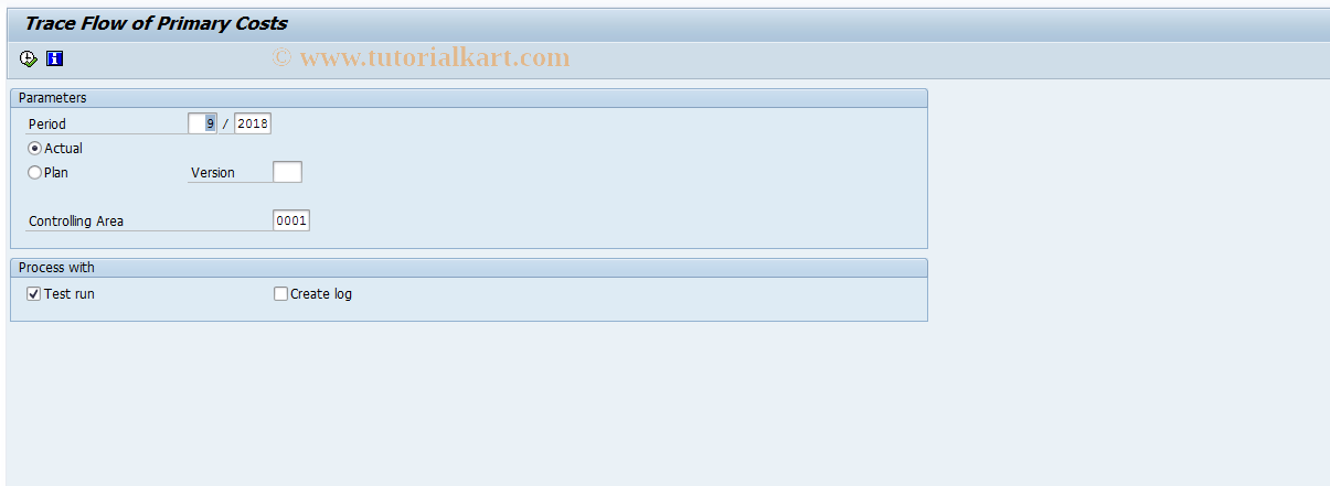 SAP TCode FER1 - Trace flow of primary costs