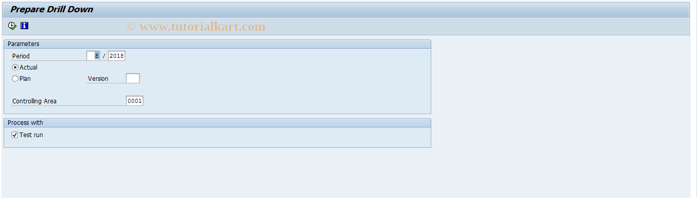 SAP TCode FER5 - Prepare drill down