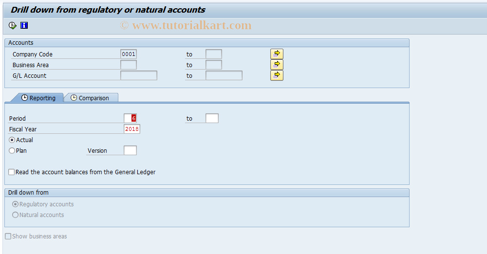 SAP TCode FERD - Drill down