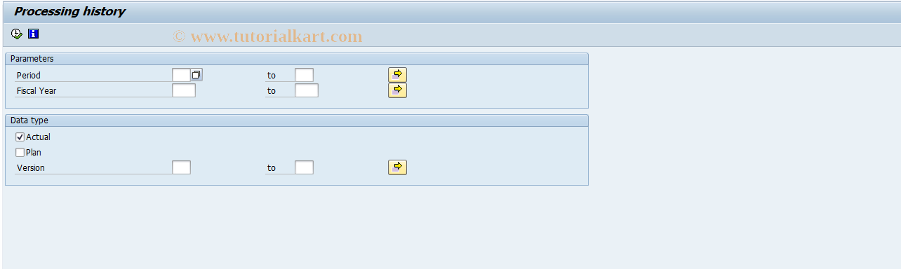 SAP TCode FERH - Processing history