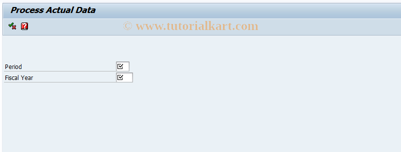 SAP TCode FERO - Process actuals for current period