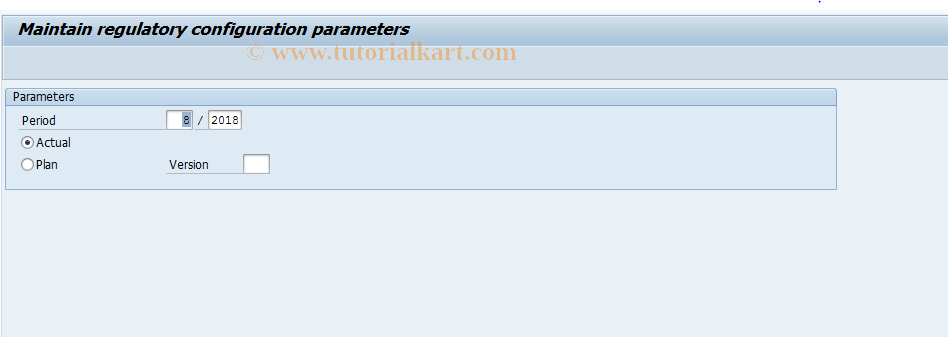 SAP TCode FEV3A - Regulatory indicator variants