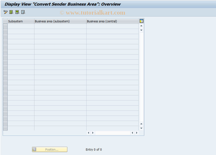 SAP TCode FF$D - Convert business areas