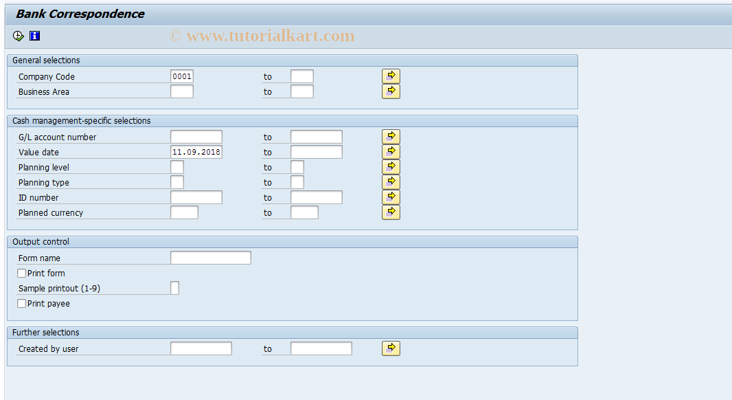 SAP TCode FF.8 - Print Payment Orders