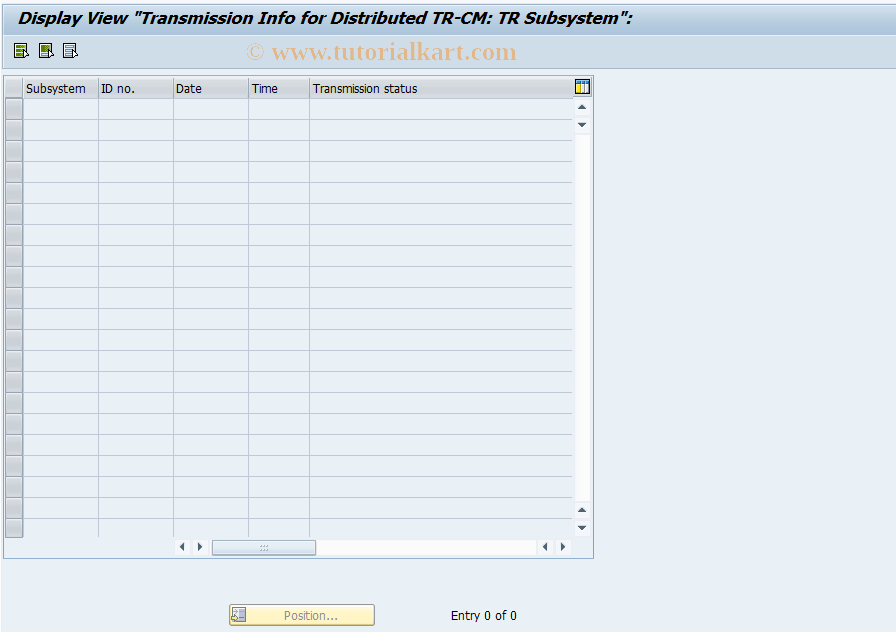 SAP TCode FFL_OLD - Display Transmission Information