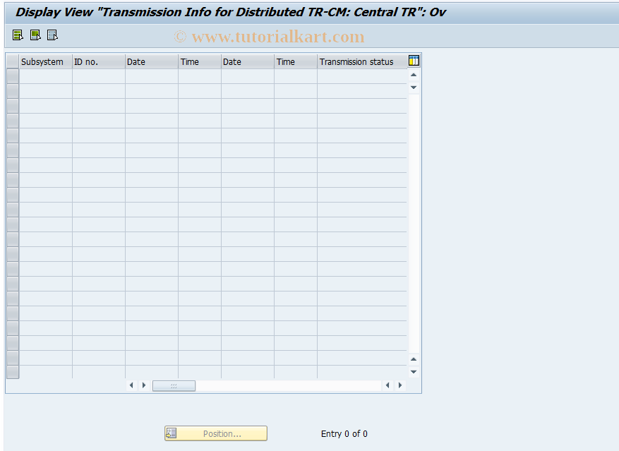 SAP TCode FFS_OLD - Display Transmission Information