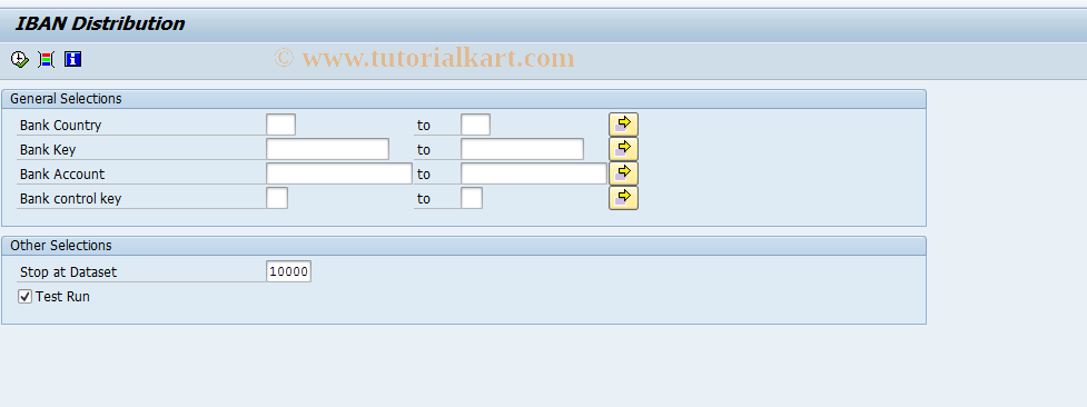 SAP TCode FI09 - Distribution of IBANs