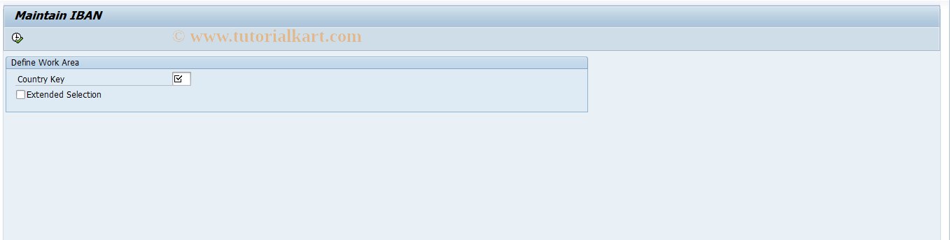 SAP TCode FIBAN - Maintain IBAN