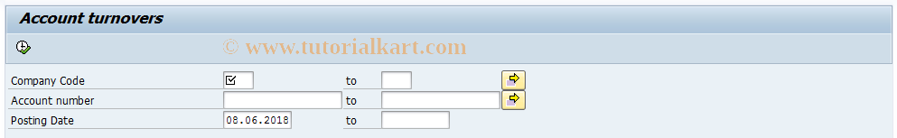 SAP TCode FIBKRU_ACNT_TURNOVER - Account turnovers