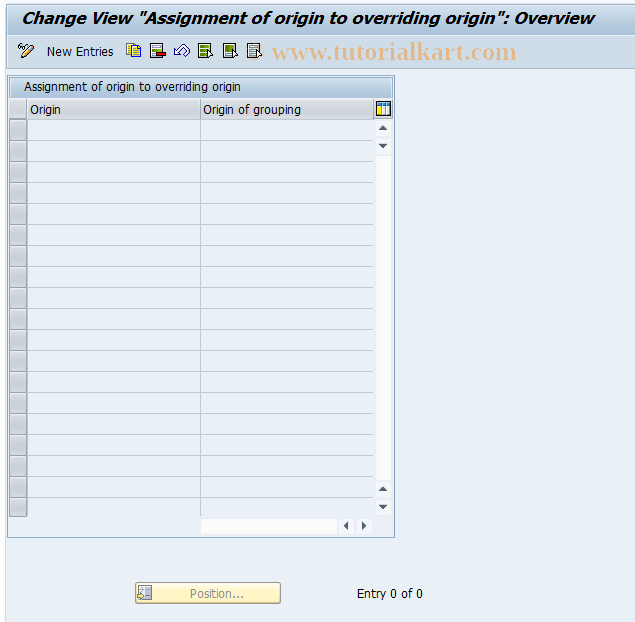 SAP TCode FIBL2 - Assign Origin