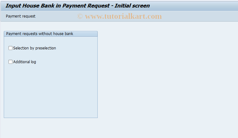 SAP TCode FIBS - Input House Bank in Payment Request