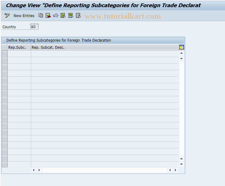 SAP TCode FICBR_REP_SUB_TYP -  Transaction  For Reporting Sub Type View