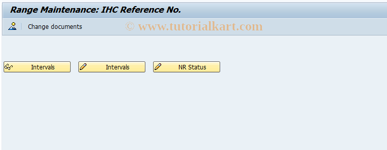 SAP TCode FIHB0 - Number Range Maintenance