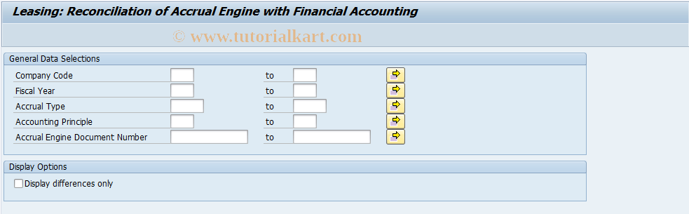 SAP TCode FILAFIRECON - Accrual Engine / FI Reconciliation