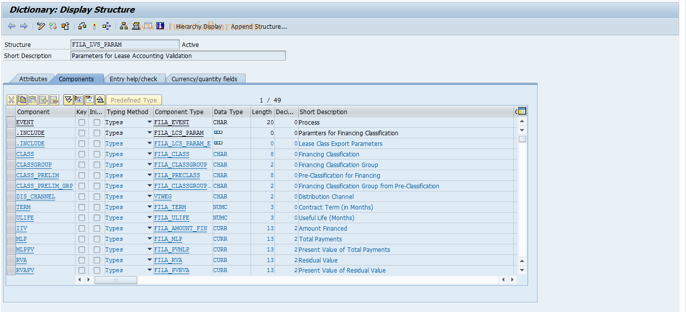 SAP TCode FILASTRUC_LVS_PARAM - Validation Parameter