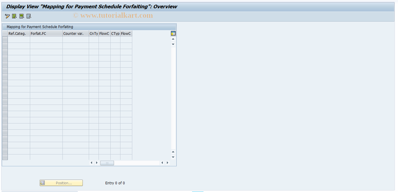 SAP TCode FILA_RE_C_RFF - Generate Forfaiting Payment Schedule