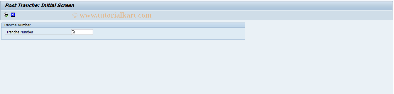 SAP TCode FILA_RE_TRANCHE_PO - Post Refinancing Tranche
