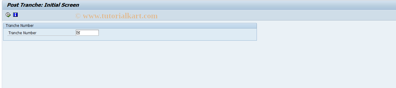 SAP TCode FILA_RE_TRANCHE_PR - Post Return Transaction Tranche