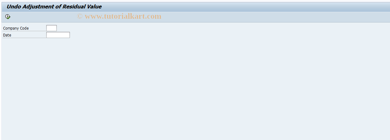 SAP TCode FILA_WRITE_DOWN_UNDO - Undo Adjustment of Residual Value