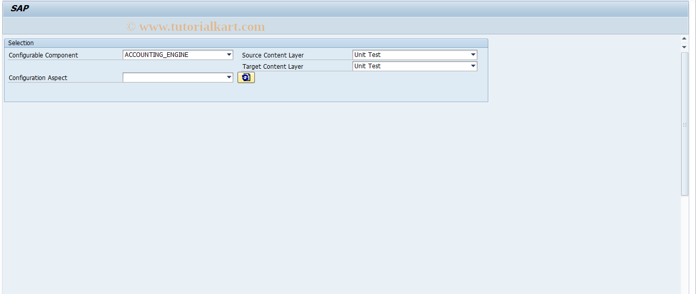 SAP TCode FINB_CONF_WB - Maintain Configuration Aspect