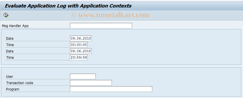 SAP TCode FINB_MSG_LG1 - Analyze Application Log