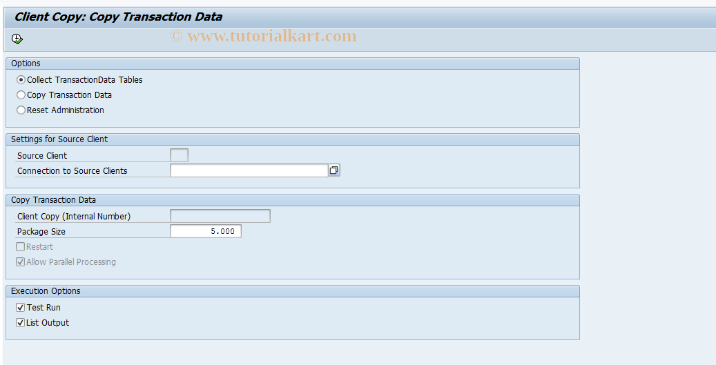 SAP TCode FINB_TR_CC_CD - Copy Transaction Data