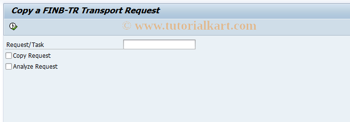 SAP TCode FINB_TR_U1 - Copy a Transport Request