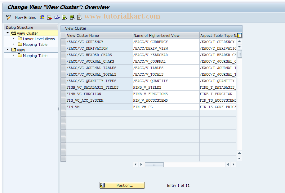 SAP TCode FINB_VIEW_TO_CONFIG - Connection to Configuration