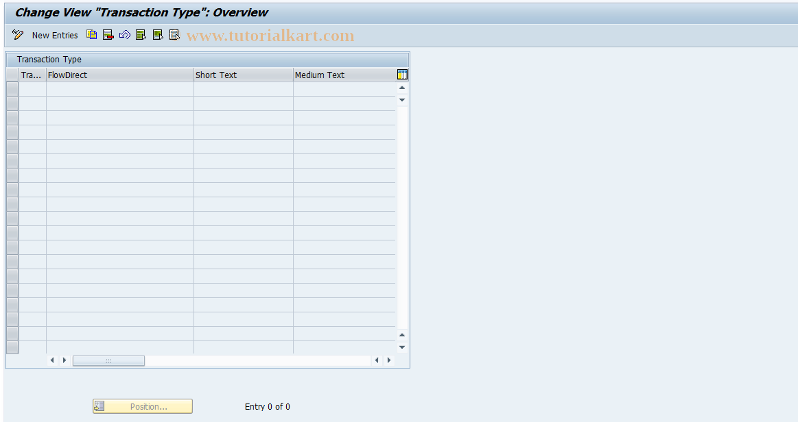 SAP TCode FIN_GLTRATYPE - Maintain Transaction Type