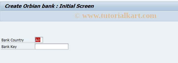 SAP TCode FIOR - Create Orbian Bank