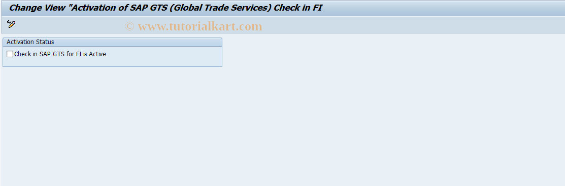 SAP TCode FIPAY_CUST01 - Maintenance View V_FIPAY_T042_GTS