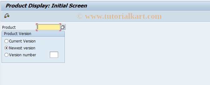 SAP TCode FIPRD3 - Display Product