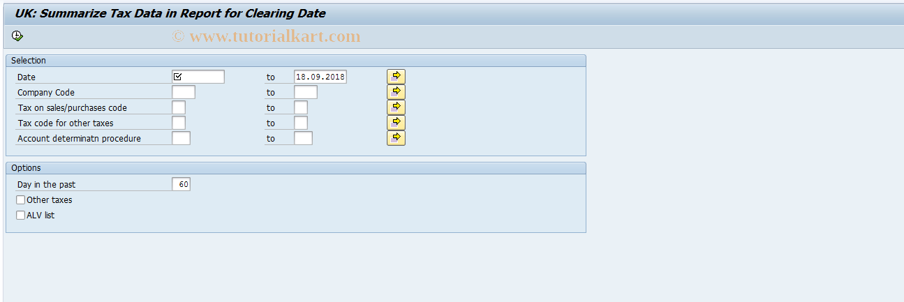 SAP TCode FKCUMTAX - Summarize Tax Lines UK