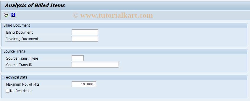 SAP TCode FKKBIXBIT4_MON - Analysis of Billed Items