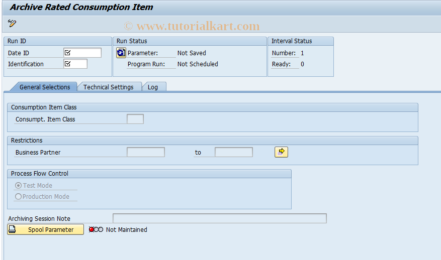 SAP TCode FKKBIXCIT4_ARCH_MA - Archive Rated Consumption Item