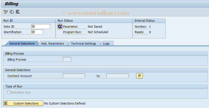 SAP TCode FKKBIX_MA - Billing