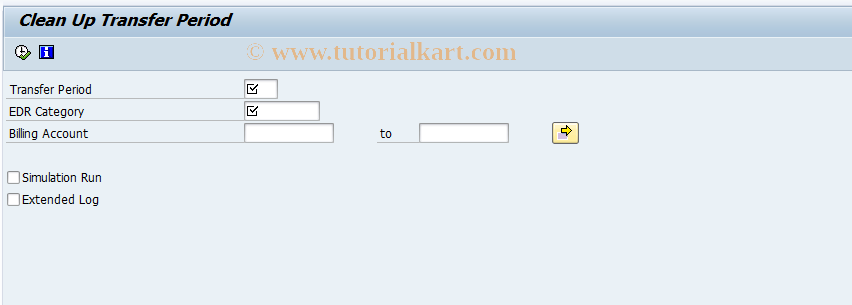 SAP TCode FKKBI_EDR_CLEAN - Clean Up Transfer Period