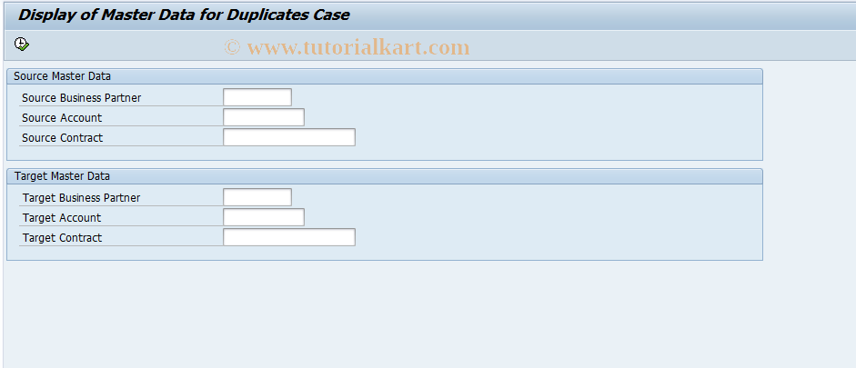 SAP TCode FKKBPCLDISP - Display of BP Duplicates