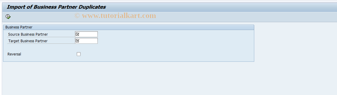 SAP TCode FKKBPCLIMP - Import of BP Duplicate