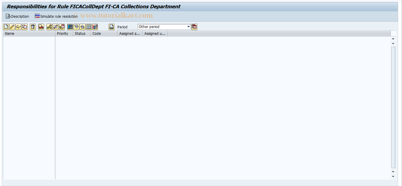 SAP TCode FKKCLERK_CM_CUCENTER - Maintain Department Responsibilities