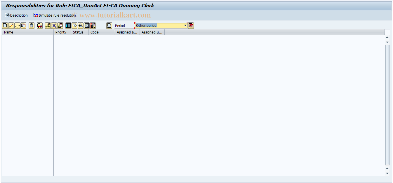 SAP TCode FKKCLERK_CU_MASACH - Maintain Dunning Responsibilities